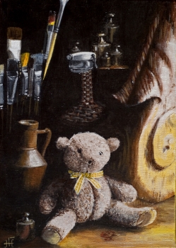 Nounours ruban jaune