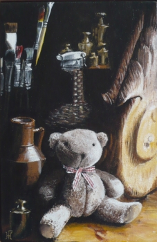 Nounours ruban rouge