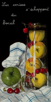 Les cerises s'Ã©chappent du bocal