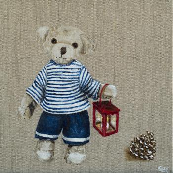 Nounours lanterne garçon